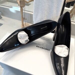 Balenciaga Patinated Calf, Noir (Black) Scarpa Pelle, Women's leather pumps.